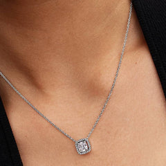 Collana Pandora Punto Luce Quadrato Bianco 393560C02-45