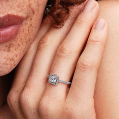 Pandora Square and Pavé Light Point Ring