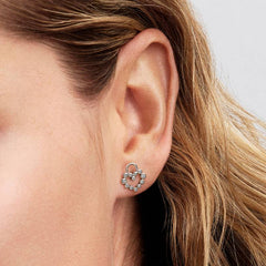 Pandora Luminous Heart Lock Earrings
