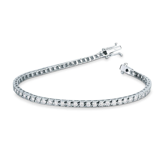 Pulsera de tenis Mirco Visconti en oro blanco y diamantes