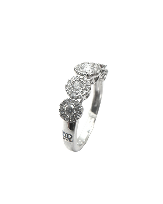 Anillo Davite Delucchi con diamantes de talla brillante