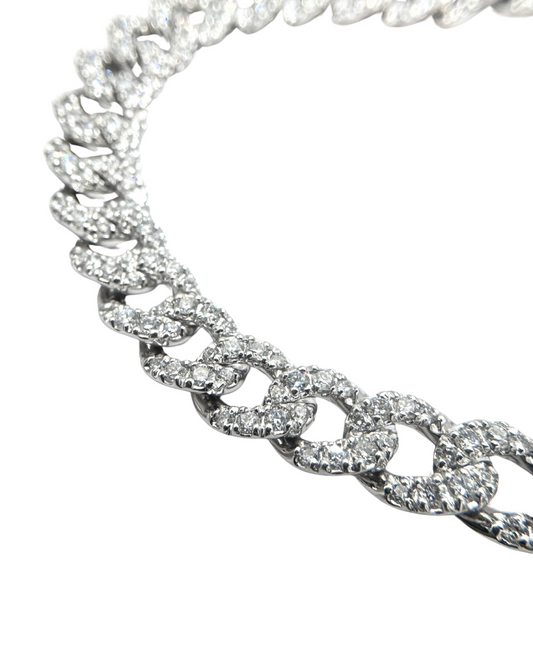 Pulsera Groumette de Davite&amp;Delucchi en oro blanco y diamantes