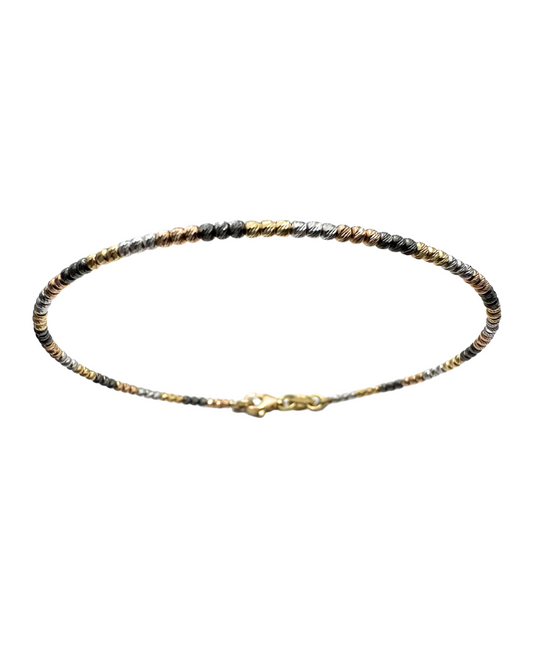 Bracciale Rigido in Oro 18 KT con Sfere Diamantate