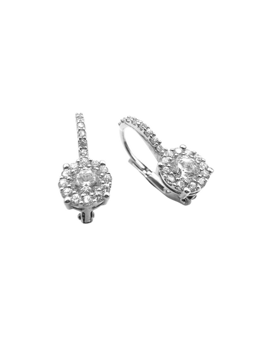 Magic Monachina Earrings in 18KT White Gold and Zircons