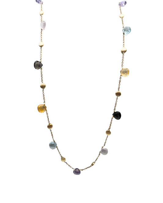 Collana in Oro Giallo 18 KT con Pietre Naturali