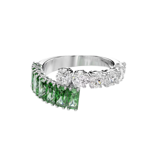 Anello Swarovski Matrix Contrariè Verde e Bianco