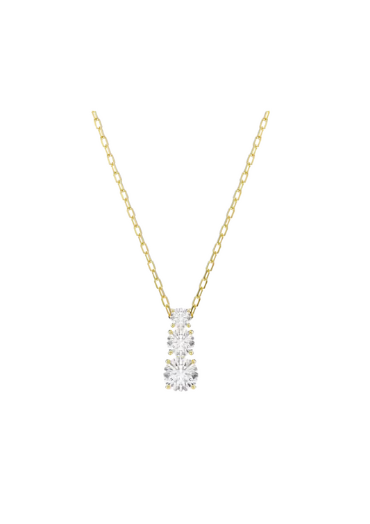 Collana Swarovski Trilogy Pendente Stilla Attract Placcata Oro Giallo