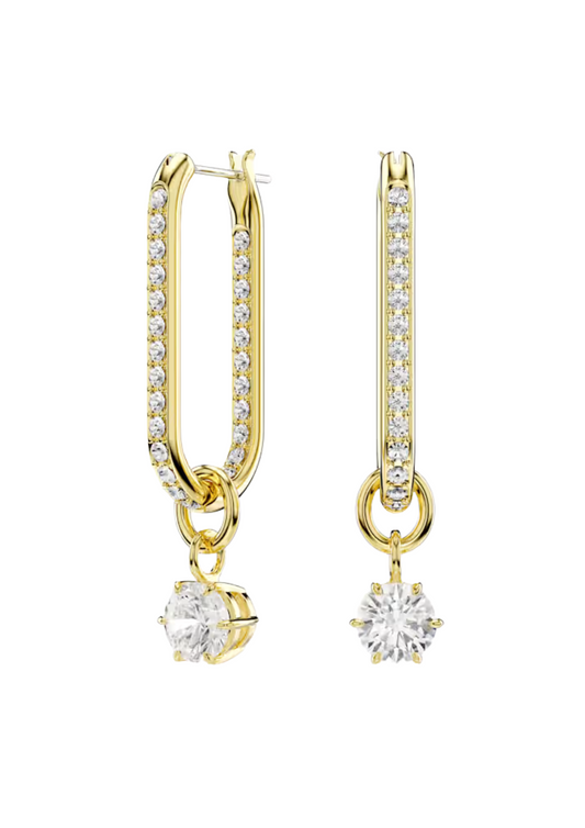 Swarovski Constella Drop Earrings in Yellow Gold Plated