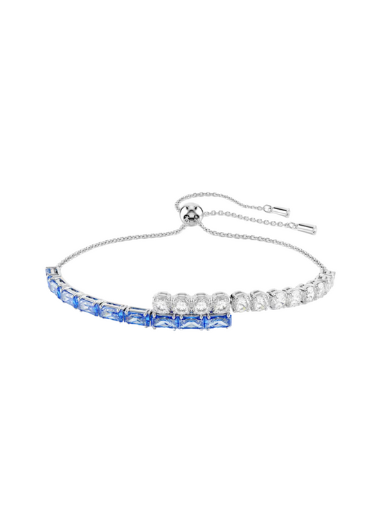 Pulsera Swarovski Matrix Contrariè con piedras azules y blancas, ajustable