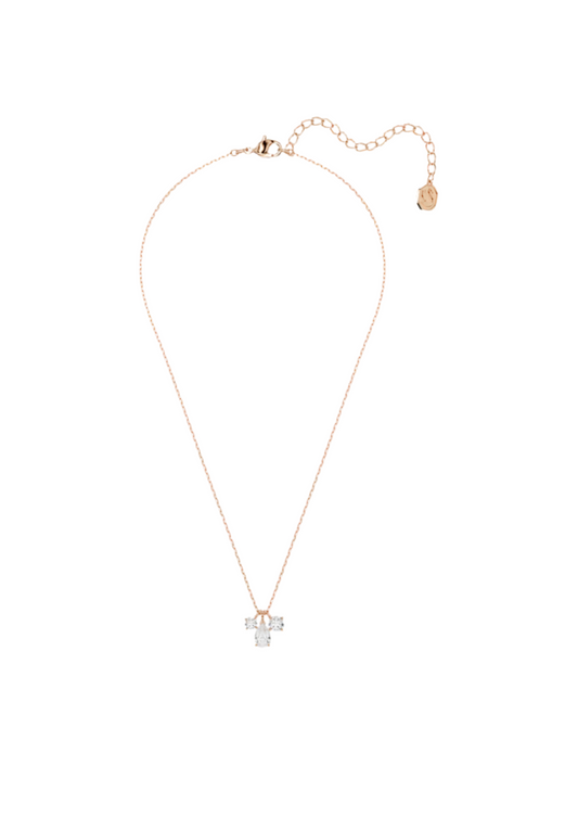Collar con colgante Swarovski Mesmera de corte mixto bañado en oro rosa
