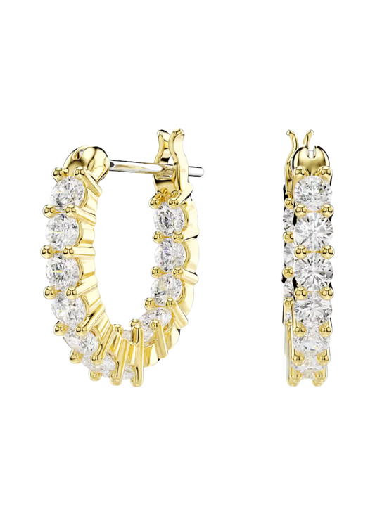 Orecchini Swarovski a Cerchio Matrix Vittore Placcati Oro Giallo