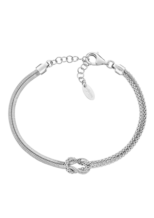 Bracciale Amen Nodo D'Amore Argentato
