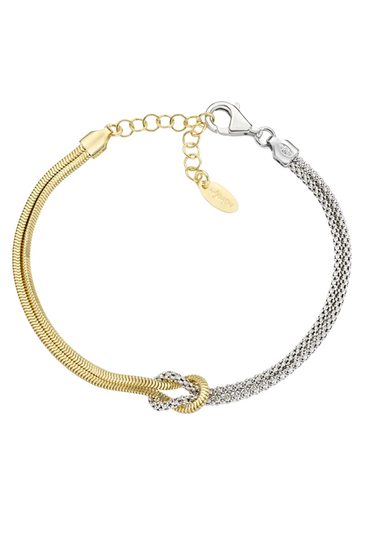 Bracciale Amen Nodo D'Amore Bicolore