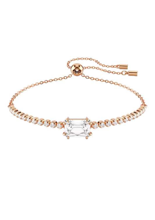 Pulsera Swarovski Tennis Matrix chapada en oro rosa blanco