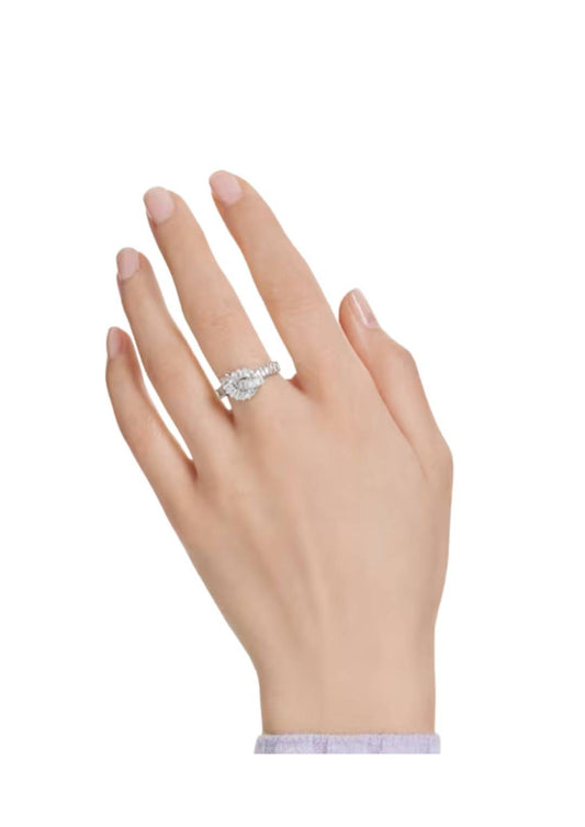 Anello Swarovski Matrix Nodo Taglio Baguette
