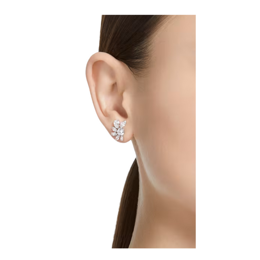 Pendientes Swarovski Mesmera con flor blanca