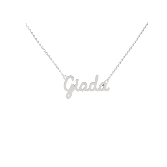 Collana Nome Giada In Acciaio 316
