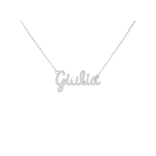 Collana Nome Giulia In Acciaio 316