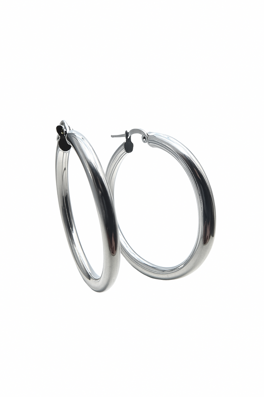 Cerchi Grandi in Oro Bianco 18 KT