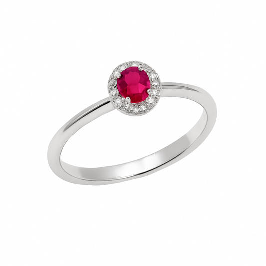 Anello Giorgio Visconti con Rubino e Diamanti