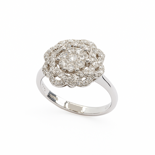 Anello Giorgio Visconti Fantasia in Oro Bianco e Diamanti