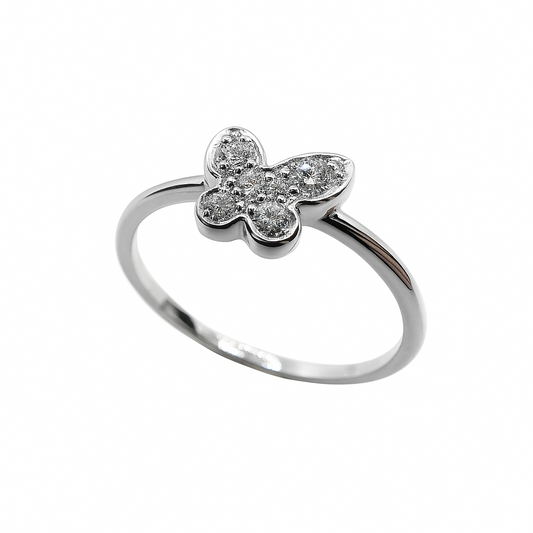 Anello Farfalla Mirco Visconti in Oro Bianco e Diamanti