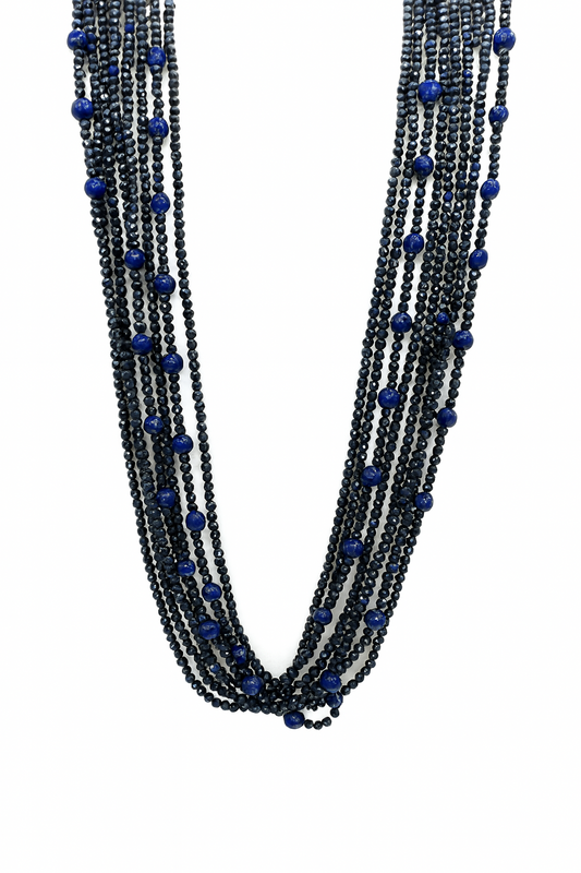 Collana Rajola Valzer con Spinello, Lapislazzuli, Giada e Madreperla