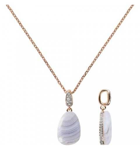 Bronzallure Precious Necklace with Stone and Cubic Zirconia