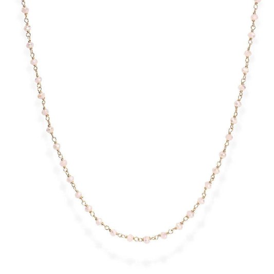 Collana Amen Rosè Con Cristalli Rosa