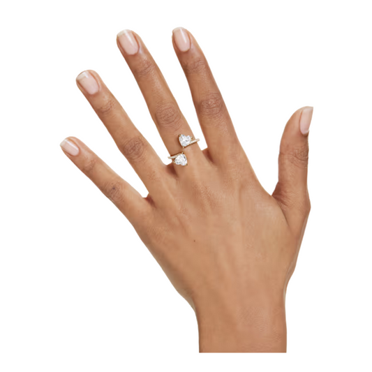 Anello Swarovski Aperto Mesmera Placcato Oro Giallo Taglio Cuore