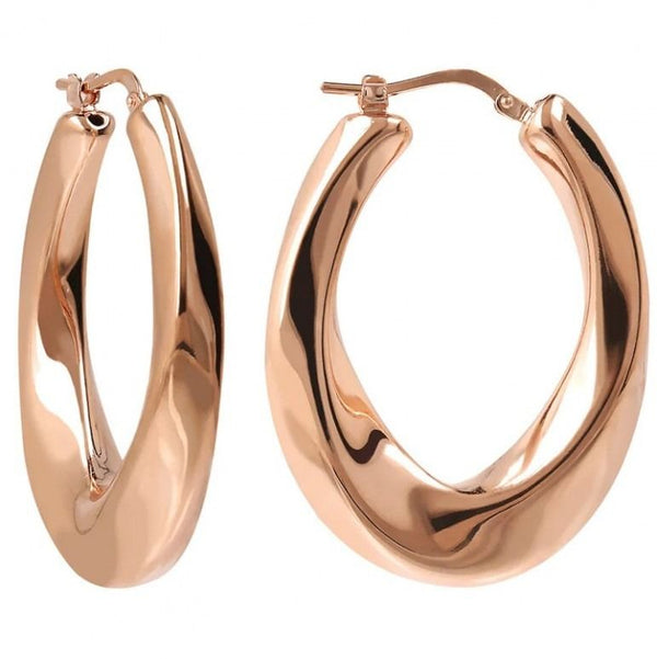 Orecchini Bronzallure Purezza a Cerchio Rose Gold Ovali WSBZ02044.R