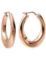 Orecchini Bronzallure Purezza a Cerchio Rose Gold Ovali WSBZ02044.R