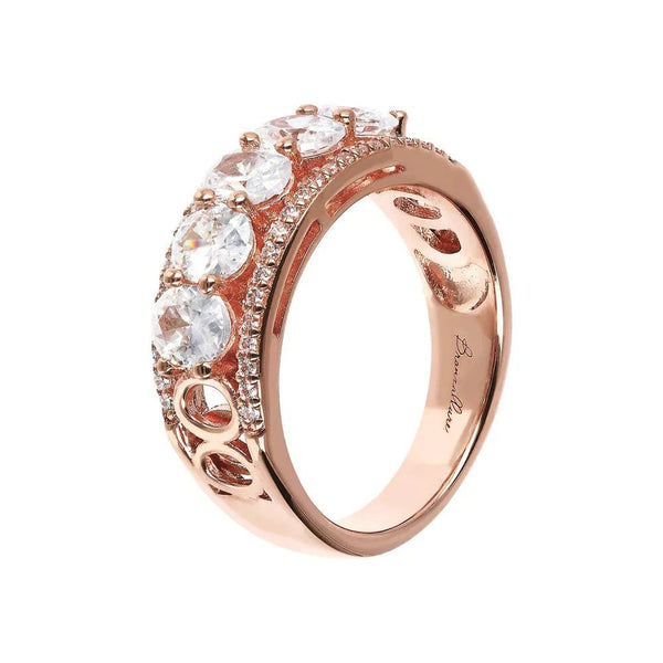 Anello Bronzallure In Golden Rosè E Zirconi WSBZ01610.R-54