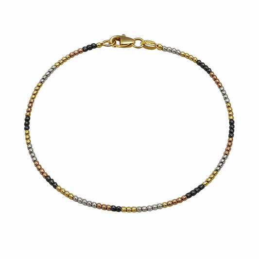Bracciale Rigido in Oro 18 KT con Sfere Diamantate