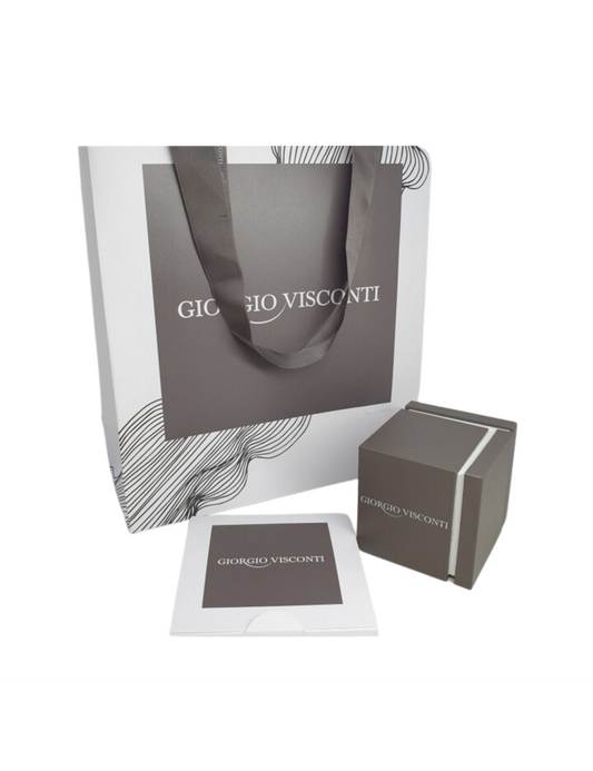 Collana Cuore Giorgio Visconti in Oro Giallo con Diamante Fancy e Diamanti Bianchi