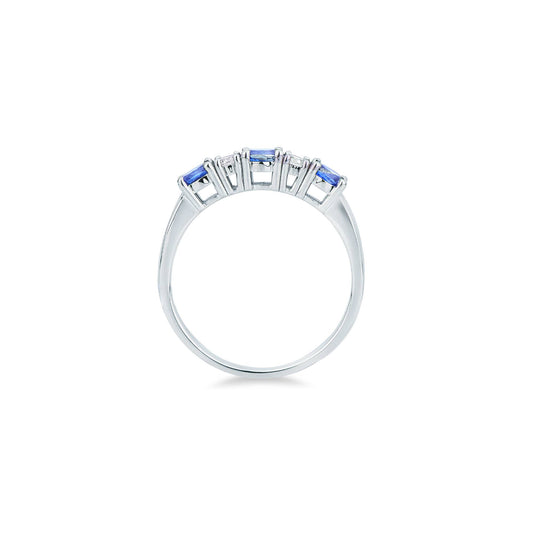 Anillo Trilogy de Mirco Visconti con zafiros/esmeraldas y diamantes