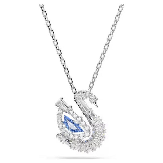 Collana Swarovski Pendente Swan Cigno Blu