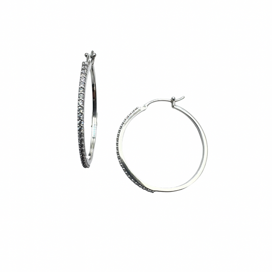 Cerchi a Scatto in Oro Bianco 18 KT e Zirconi