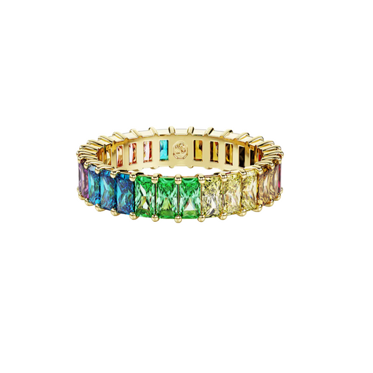 Anello Swarovski con Pietre Multicolor Taglio Baguette Linea Matrix