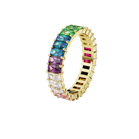 Anello Swarovski con Pietre Multicolor Taglio Baguette Linea Matrix