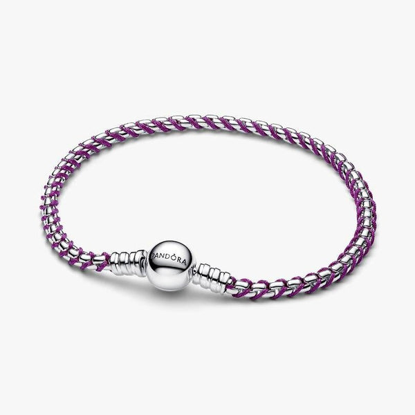 Bracciale Pandora Intreccio Tessuto Viola 593816C03
