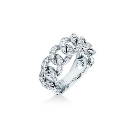 Mirco Visconti Groumette Ring in White Gold and Diamonds