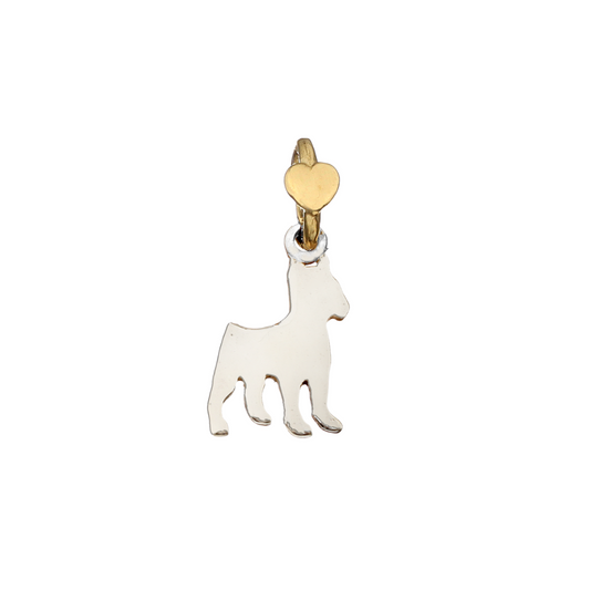 Dodo Mariani Dog Charm in Silver and 9K Yellow Gold