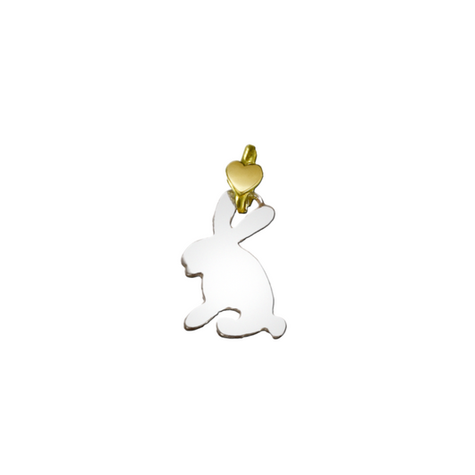 Dodo Mariani Rabbit Charm in Silver and 9K Yellow Gold