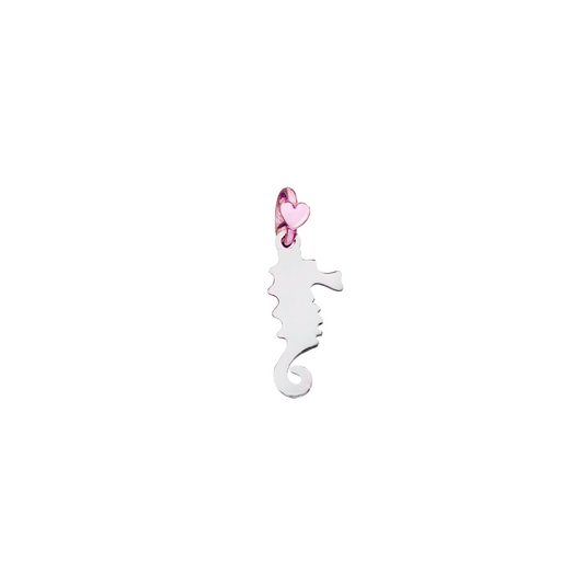 Dodo Mariani Seahorse Charm in Silver and 9K Rose Gold