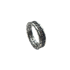 Anillo Albert M., textura de sirena, con circonita marrón Riviera