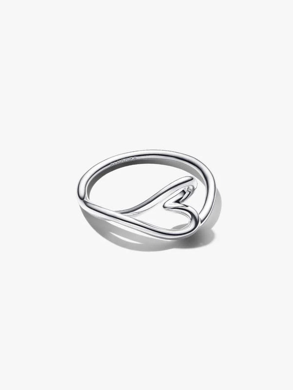Anello Pandora Cuore Piccolo Linea Sinuosa