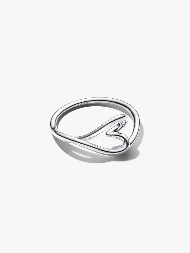 Anello Pandora Cuore Piccolo Linea Sinuosa