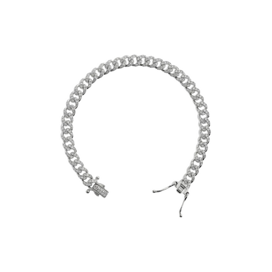 Bracciale Albert M. A Catena Grumetta Con Pavé Di Cubic Zirconia