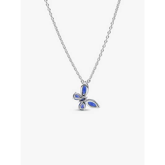Collana Pandora Con Pendente Farfalla Blu